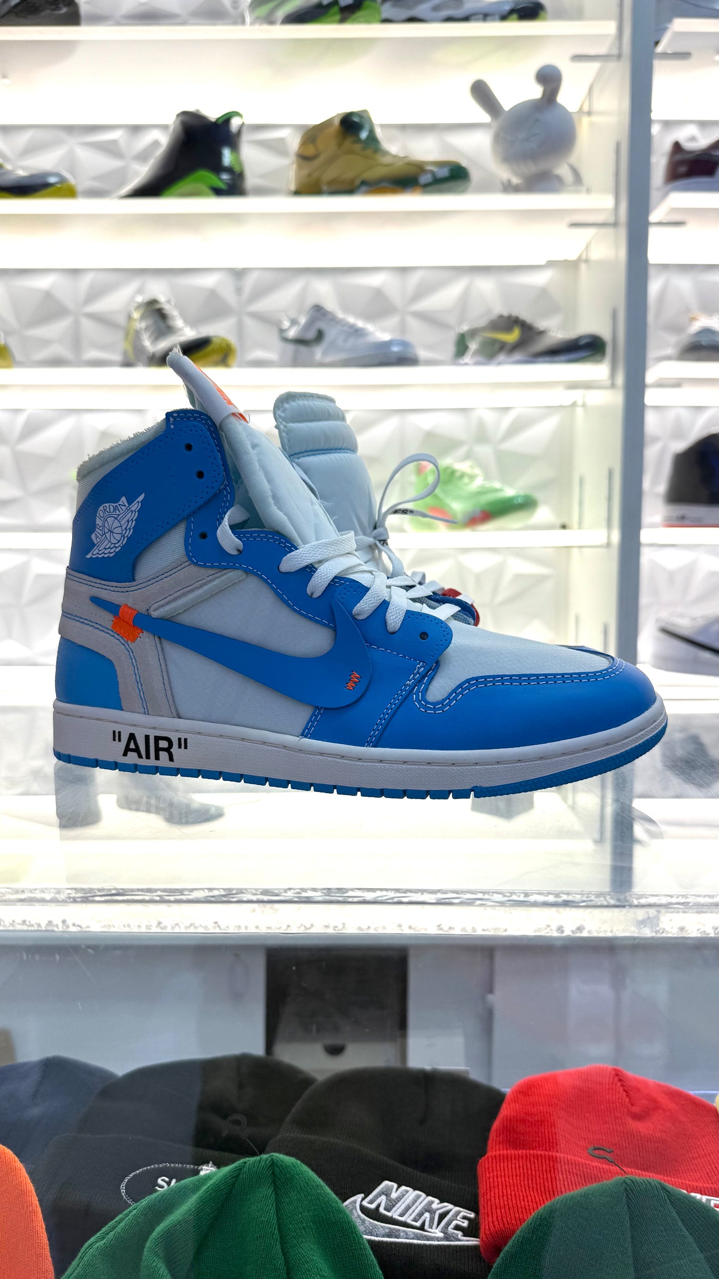 Jordan 1 Retro High Off-White University Blue AQ0818-148 Mens Size 11.5