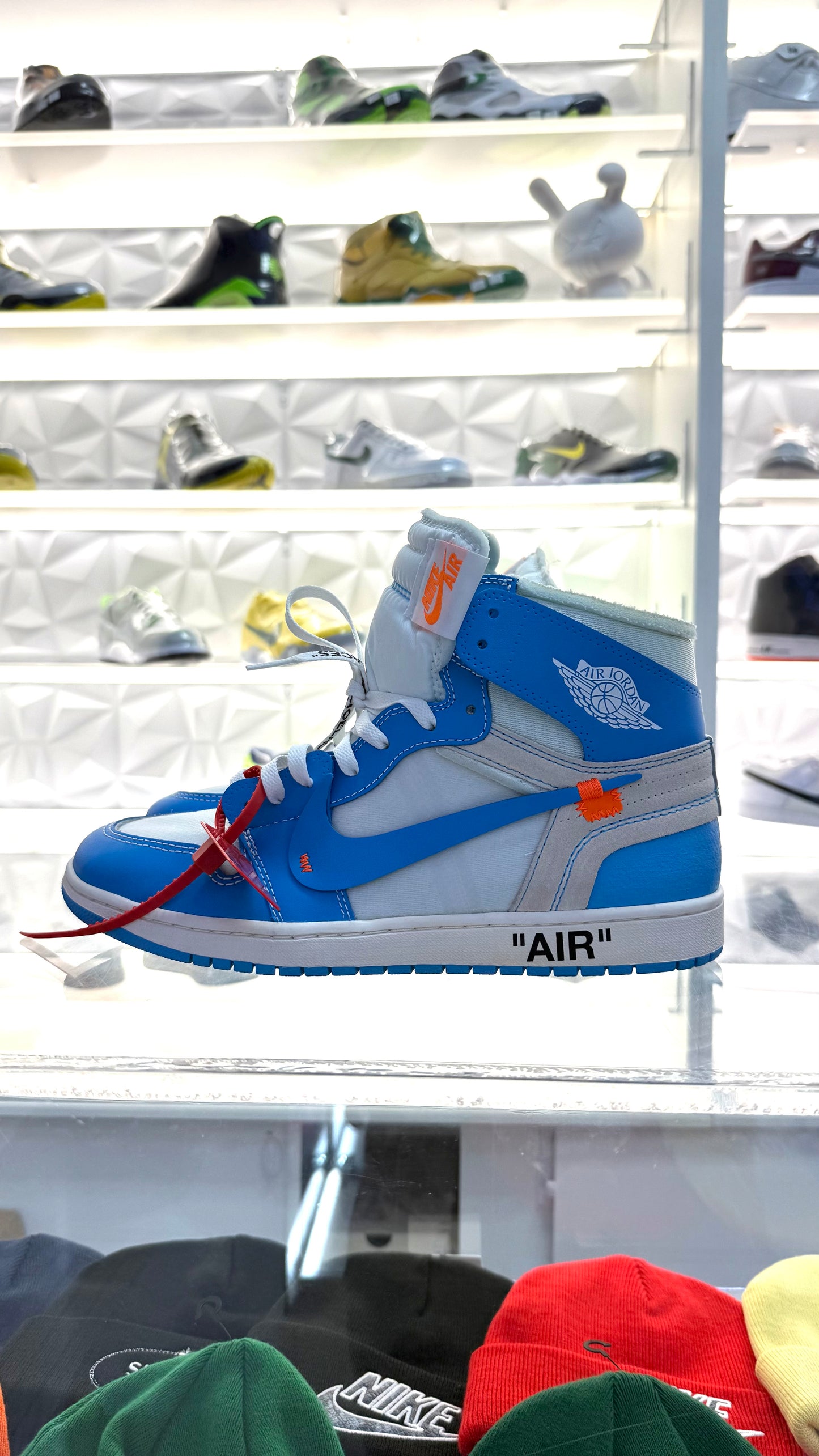 Jordan 1 Retro High Off-White University Blue AQ0818-148 Mens Size 11.5