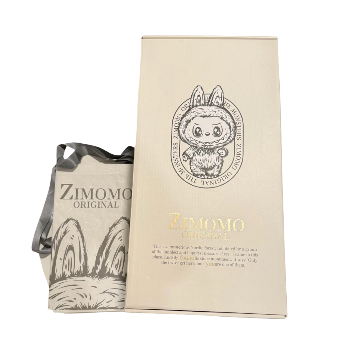 Pop Mart Labubu The Monsters ZIMOMO I Found You Vinyl Doll + Tote Bag