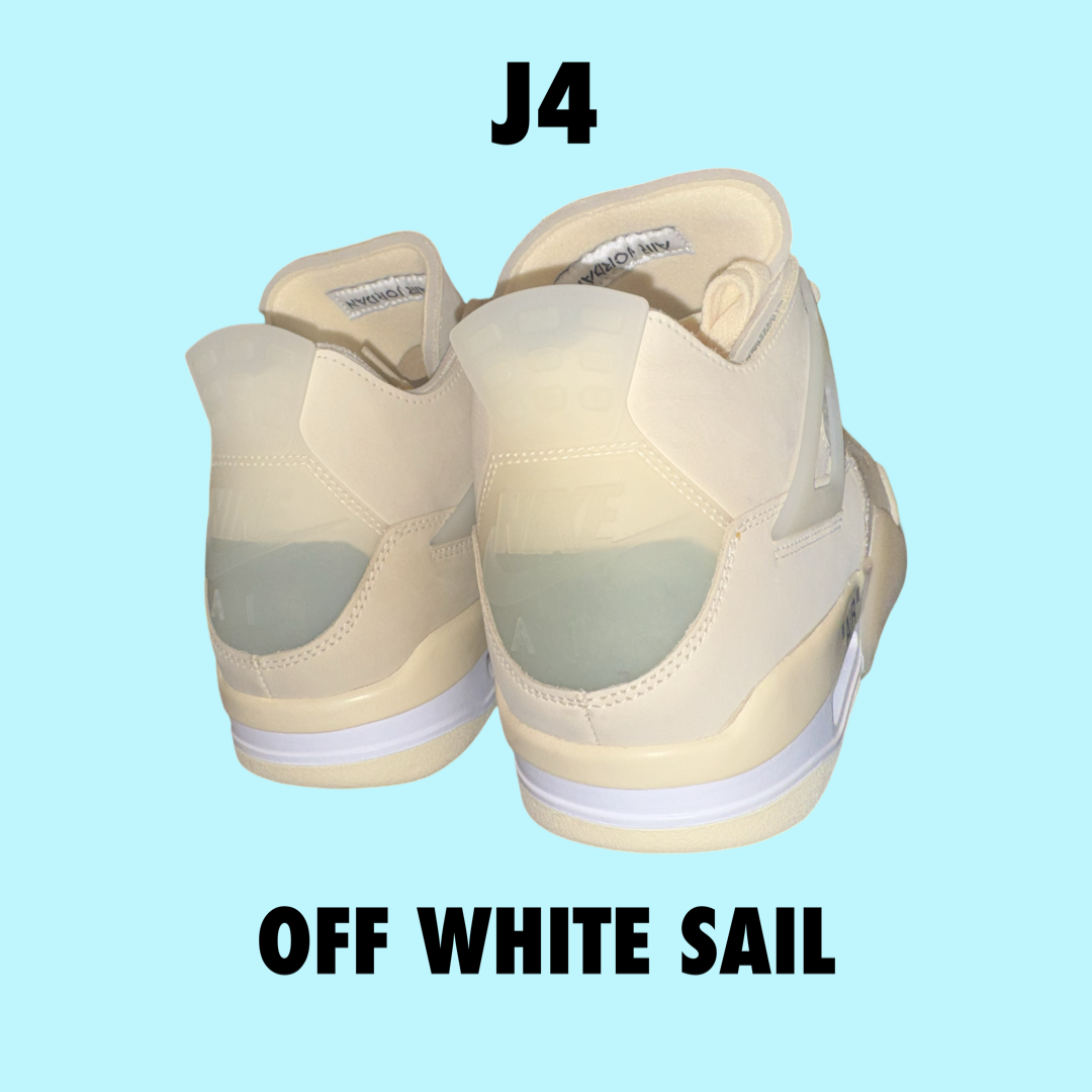 Jordan 4 Retro
Off-White Sail Women’s 13W men’s 11.5