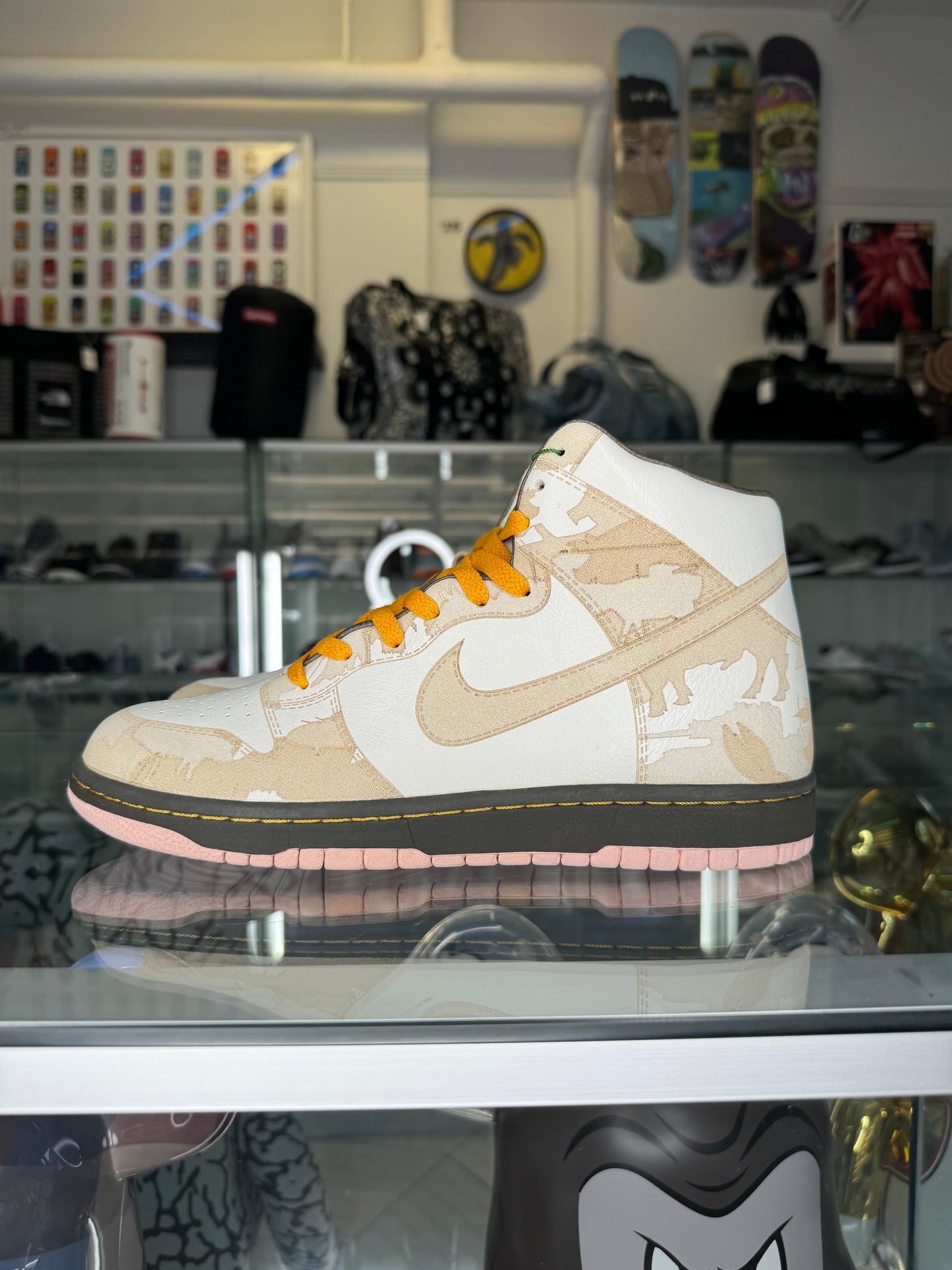 Nike Dunk High 1 Piece White Khaki Pink Ice