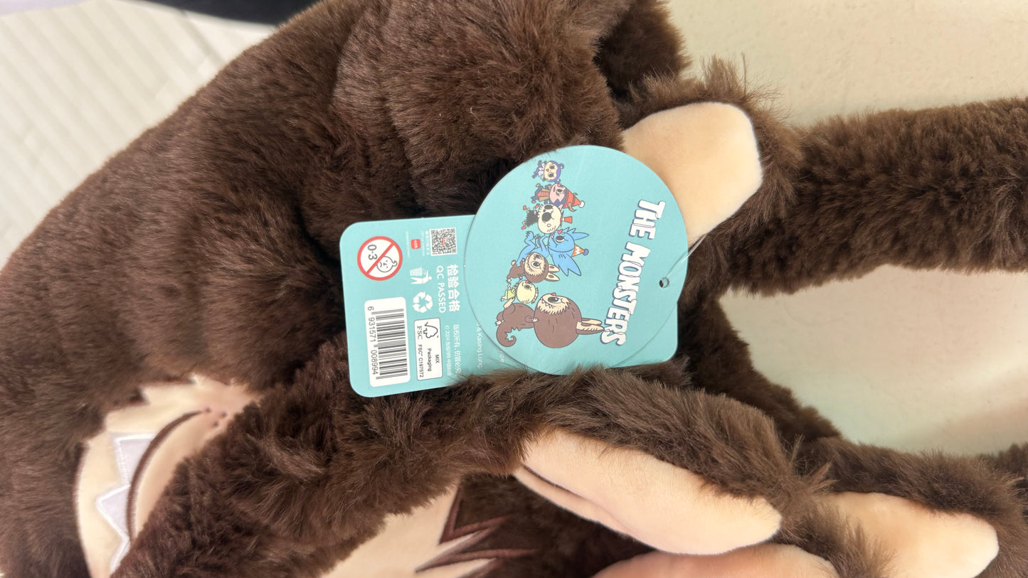 Pop Mart The Monsters Labubu Classic Bag Series Reversible Plush Bag Brown