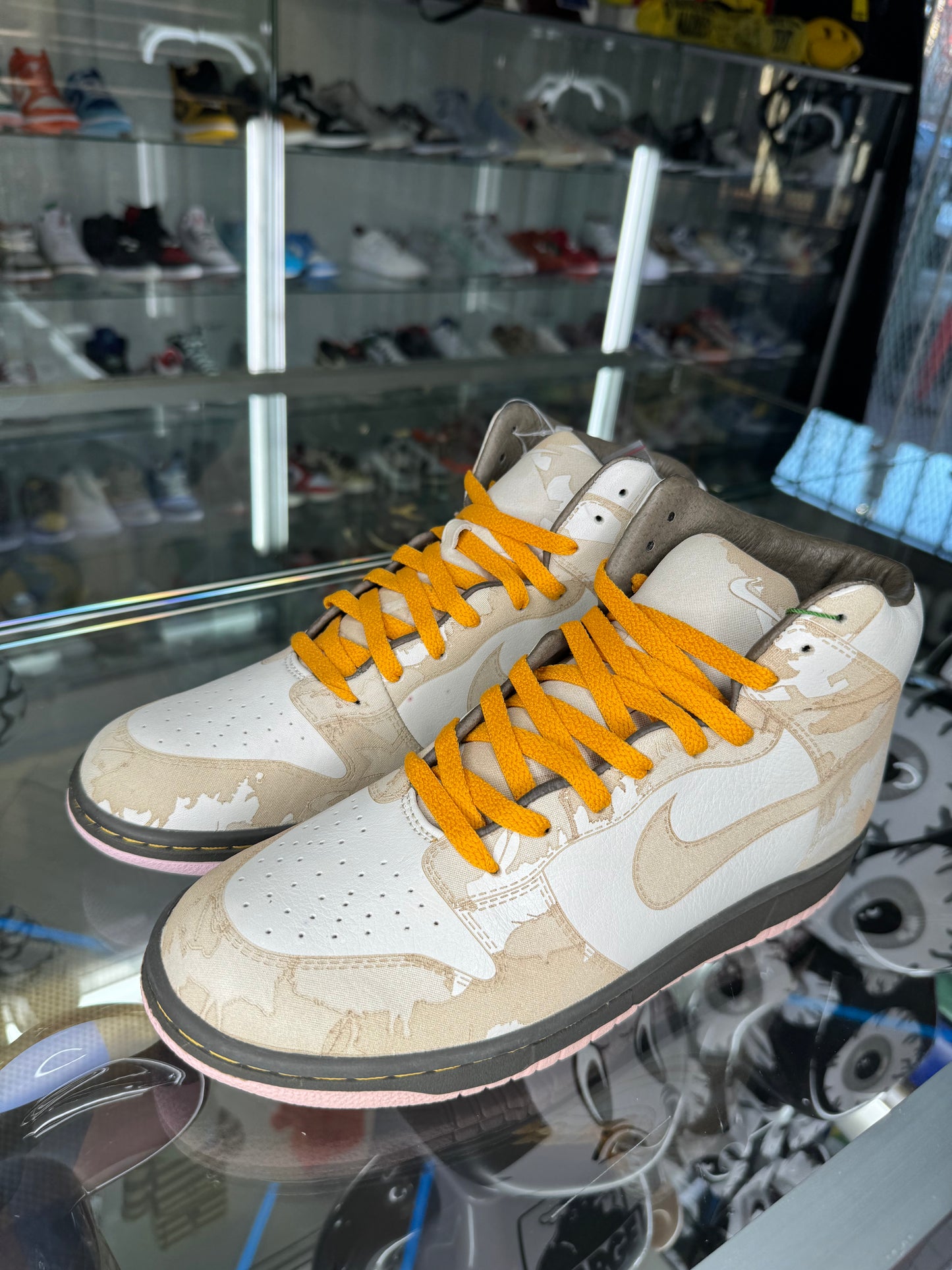 Nike Dunk High 1 Piece White Khaki Pink Ice