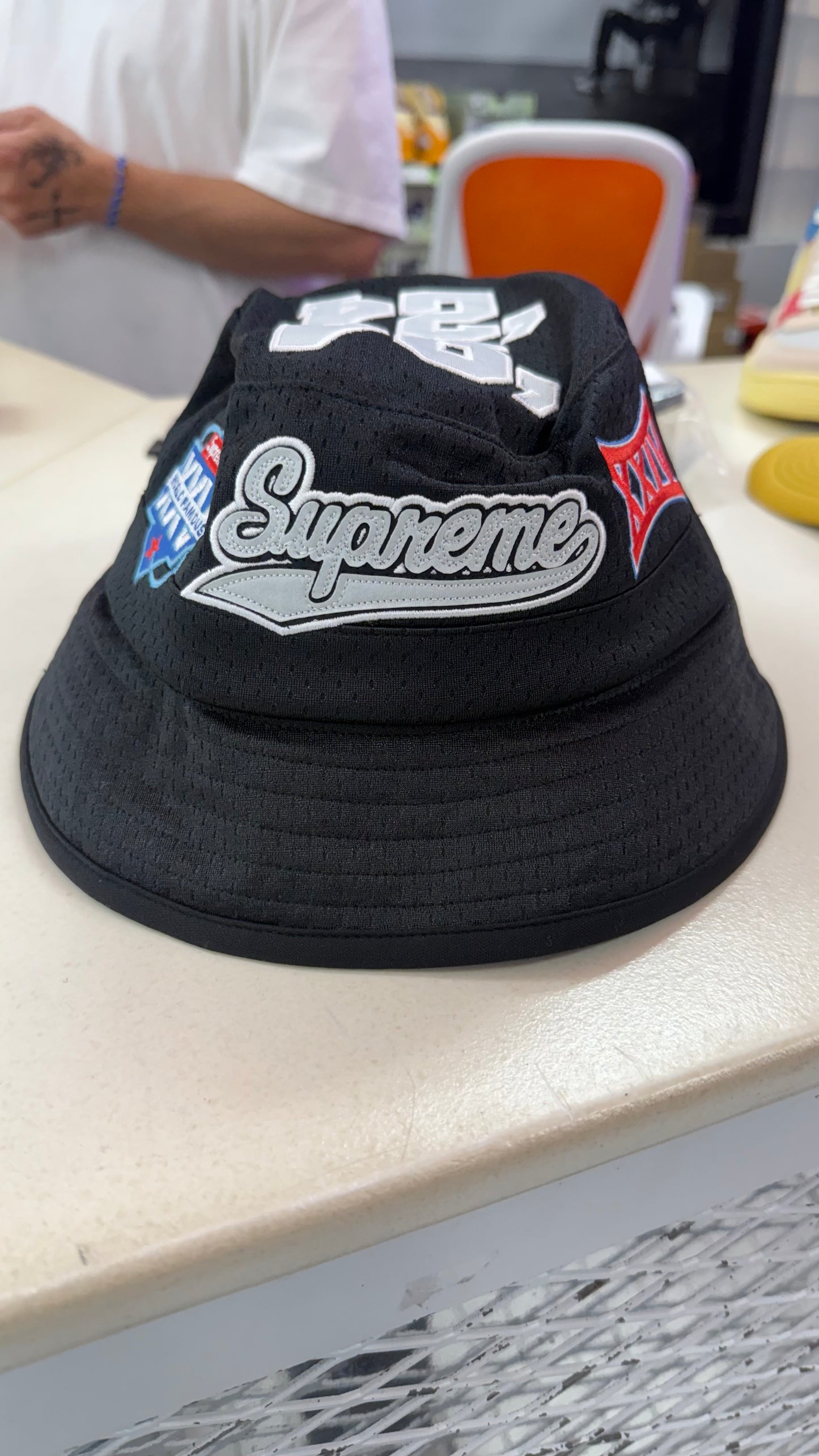 Supreme Playoffs Mesh Crusher Hat Black