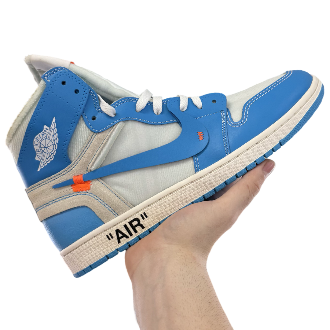 Jordan 1 Retro High Off-White University Blue AQ0818-148 Mens Size 11.5