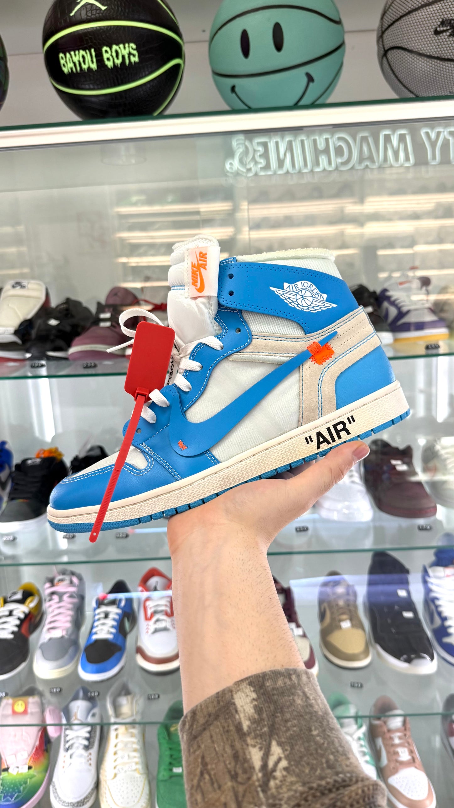Jordan 1 Retro High Off-White University Blue AQ0818-148 Mens Size 11.5