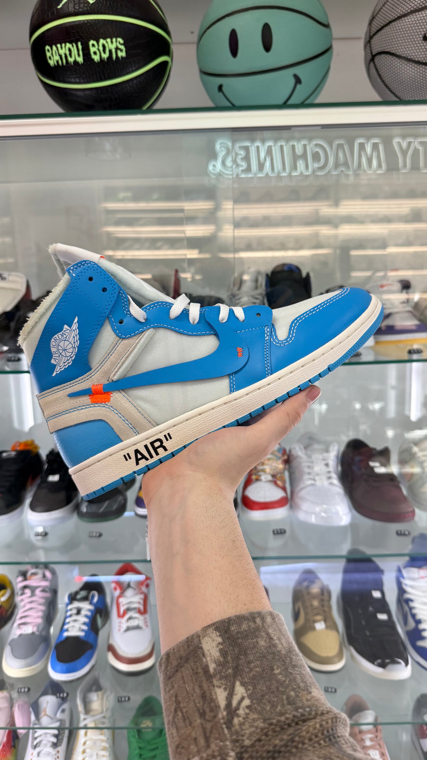 Jordan 1 Retro High Off-White University Blue AQ0818-148 Mens Size 11.5