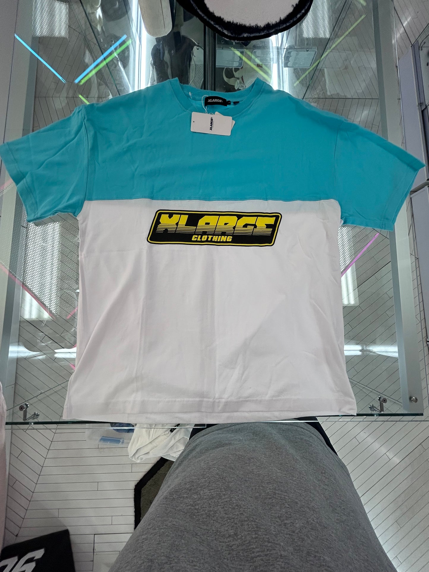 XLarge Japan exclusive 2019 era split tee blue white