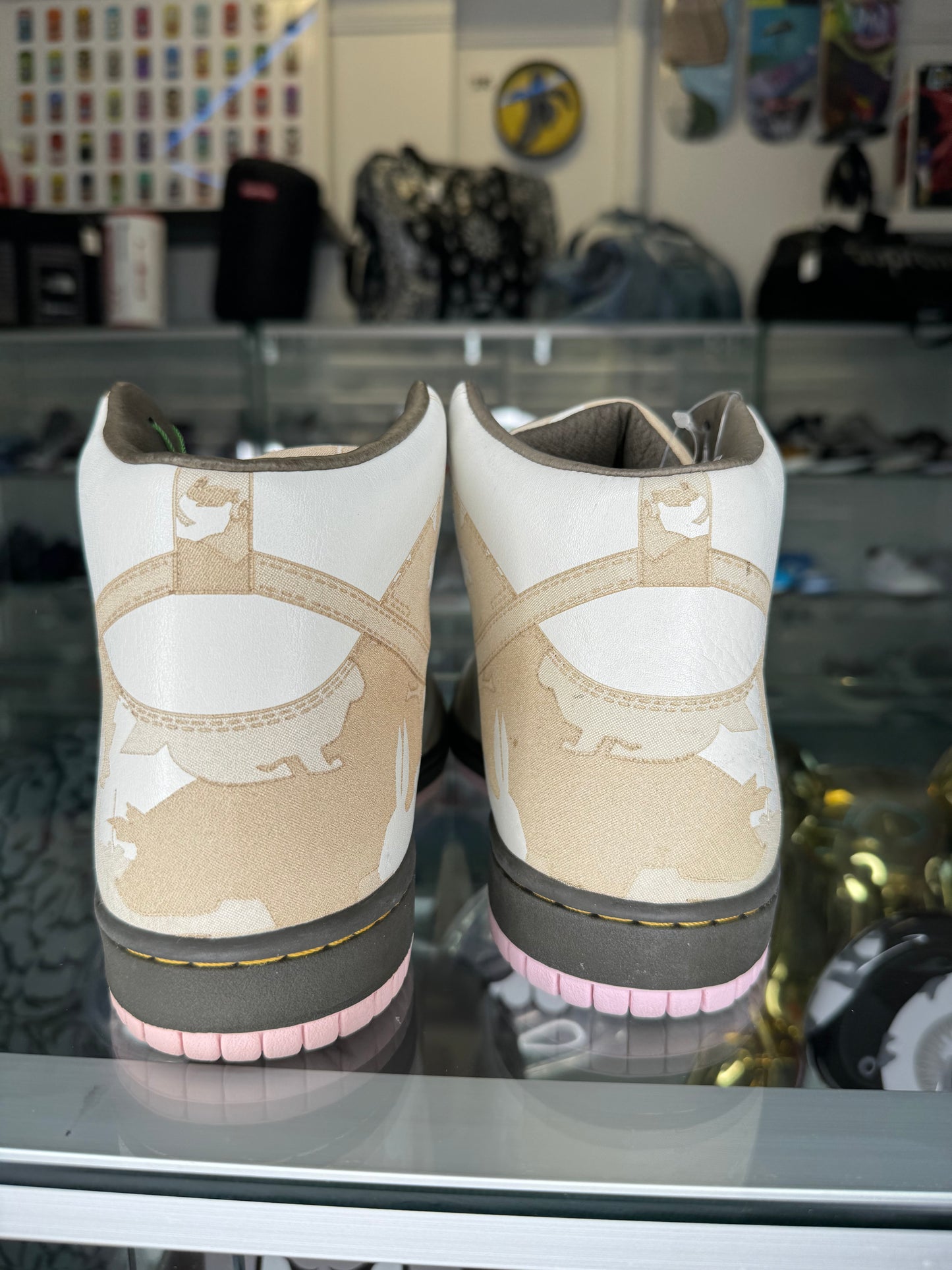 Nike Dunk High 1 Piece White Khaki Pink Ice
