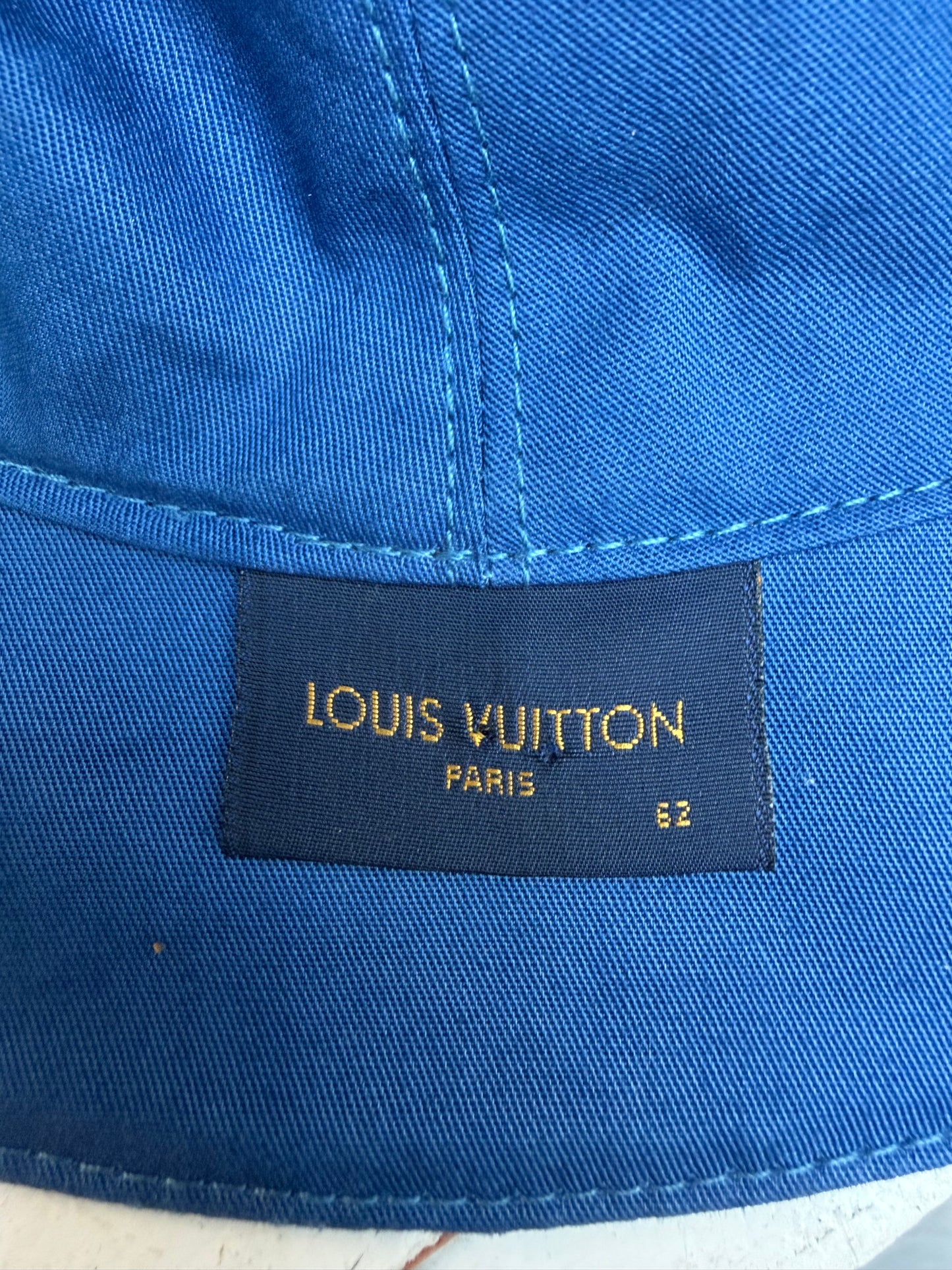 Louis Vuitton Denim Monogram Reversible Bucket Hat – Size 62xm