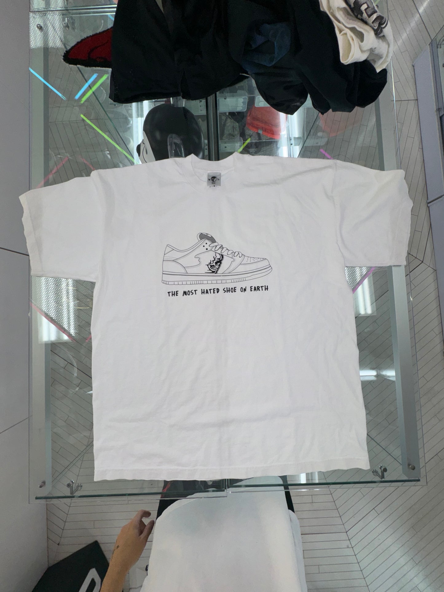 Warren Lotas Most Hated Shoe on Earth Tee White f&f