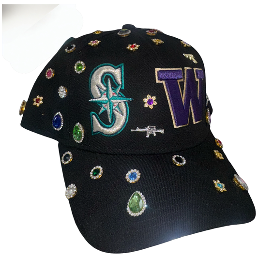 New Era Rhinestone royalty SnapBack seattle mariners Huskies