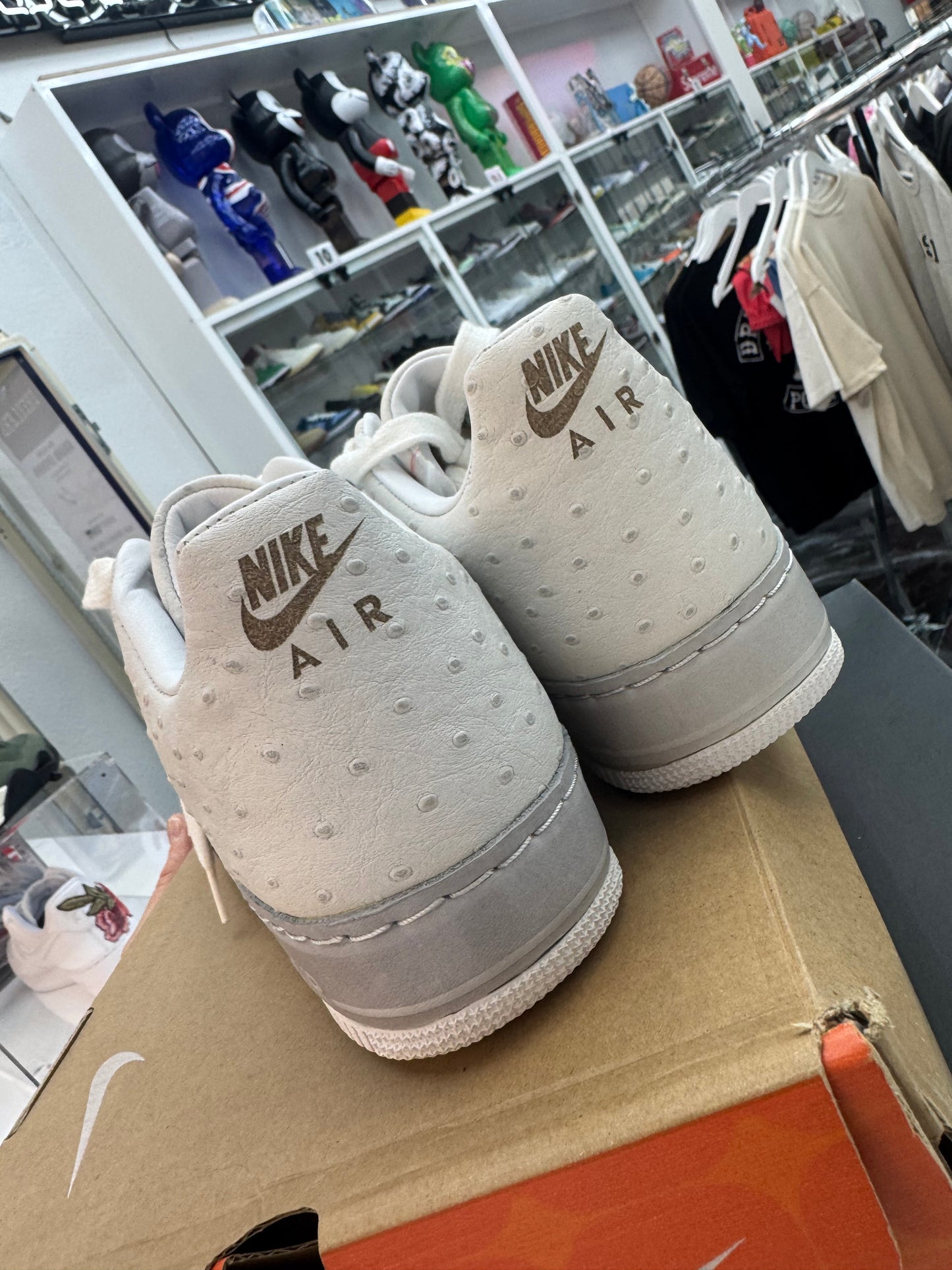 2006 NIKE AIR FORCE 1 SUPREME LOW OSTRICH OnePiece WHITE rare