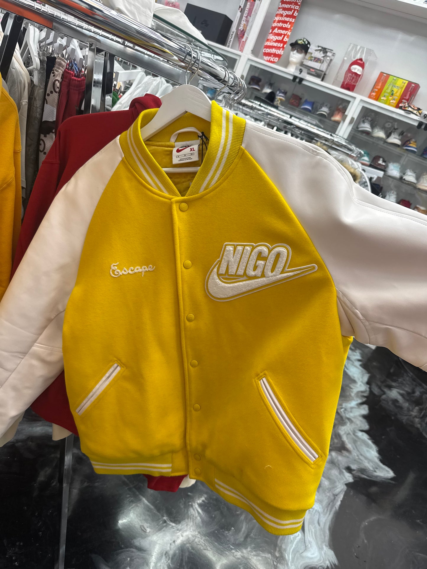 Nike x Nigo NRG Varsity Jacket Yellow