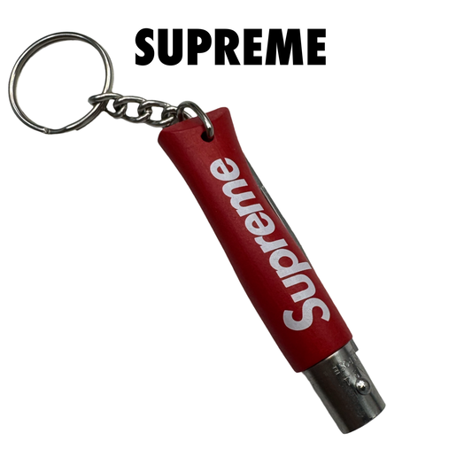 Supreme Opinel No. 4 Knife Keychain red
