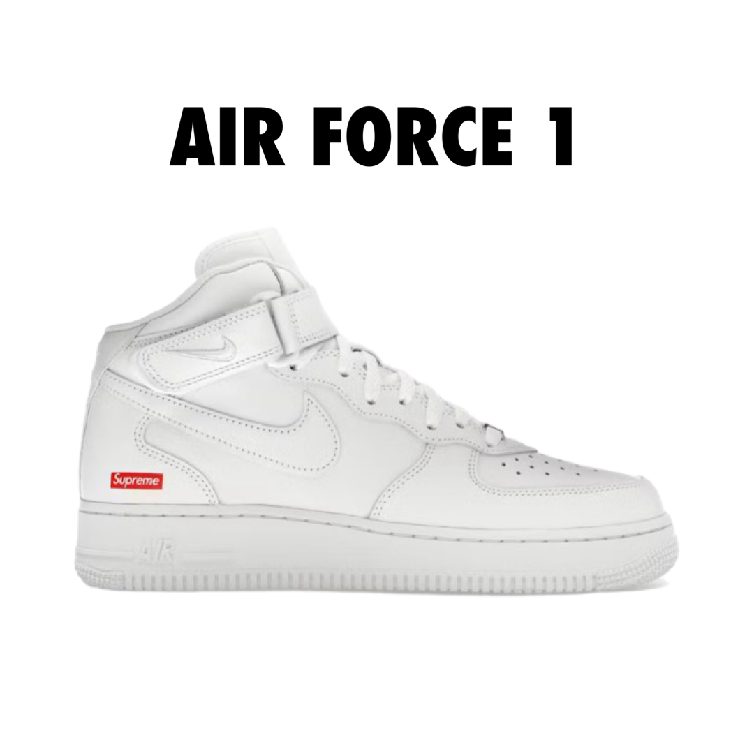 Supreme Air Force 1 Mid White