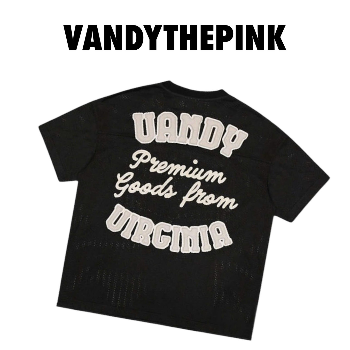 Vandy the pink mesh tee black