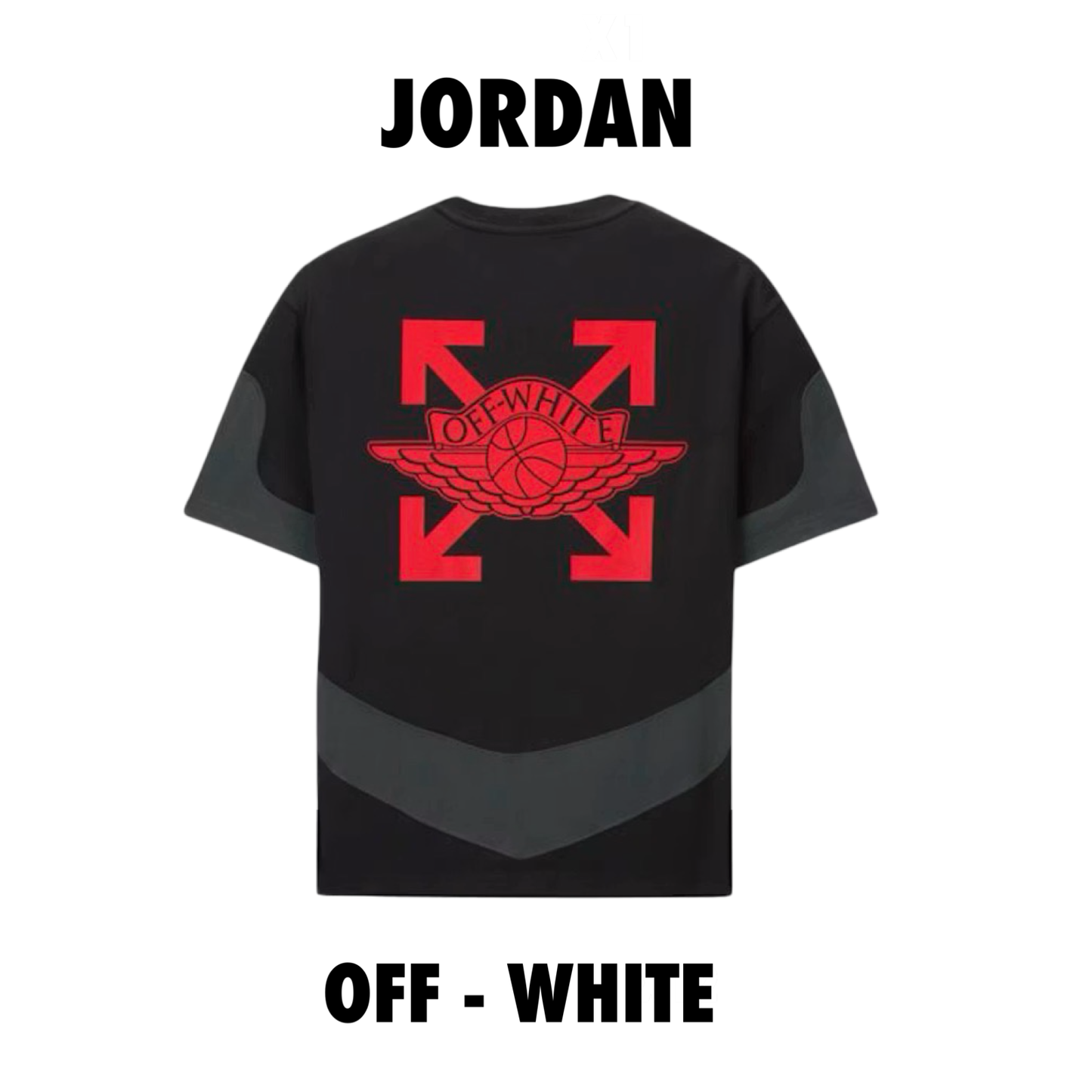 OFF-WHITE x Jordan Tee Black