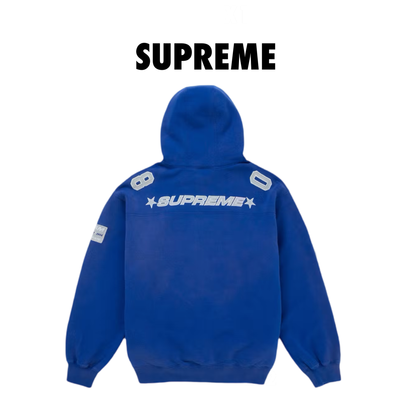 Supreme Football Jersey Hoodie Sweatshirt Royal blue