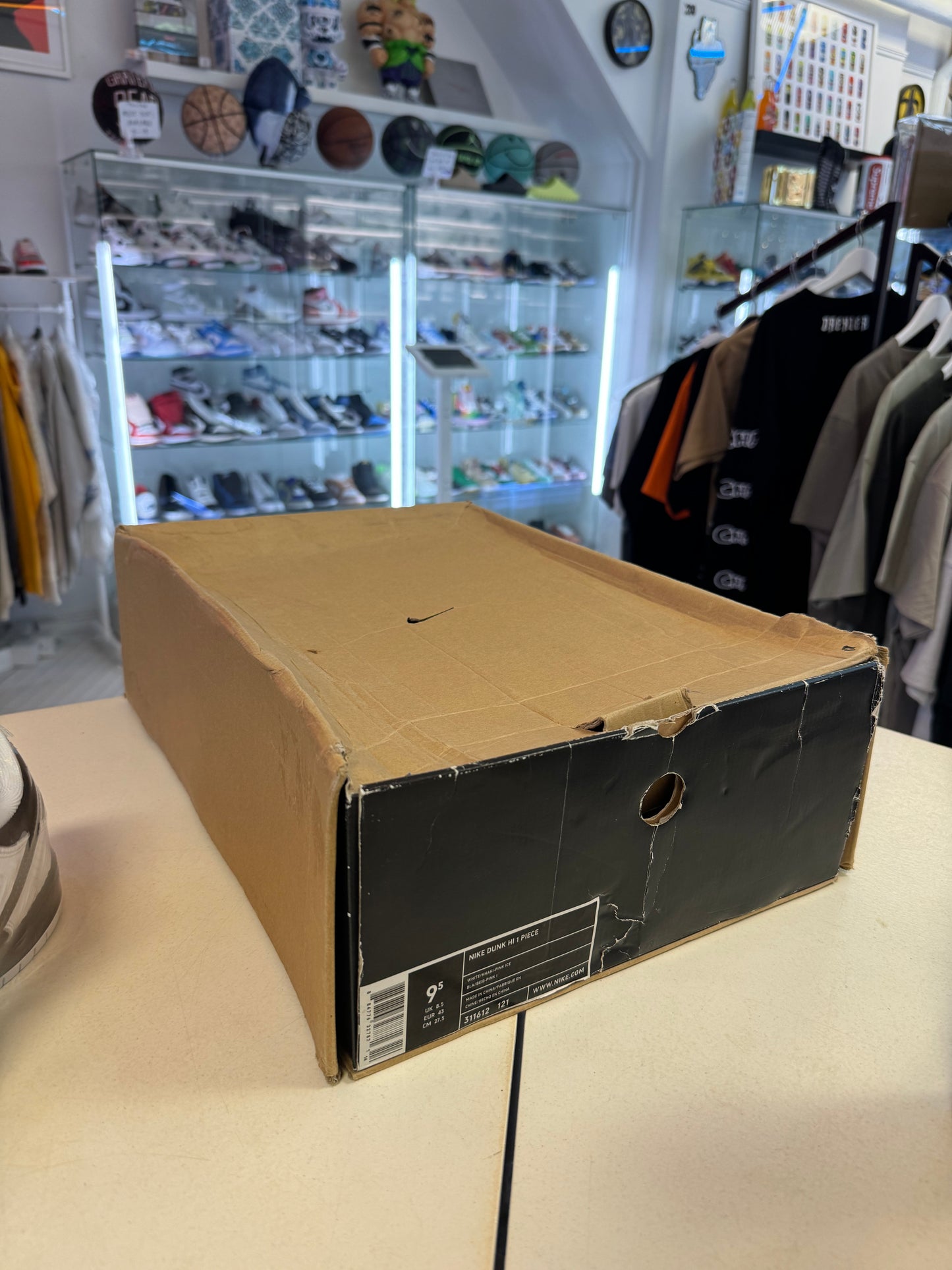 Nike Dunk High 1 Piece White Khaki Pink Ice