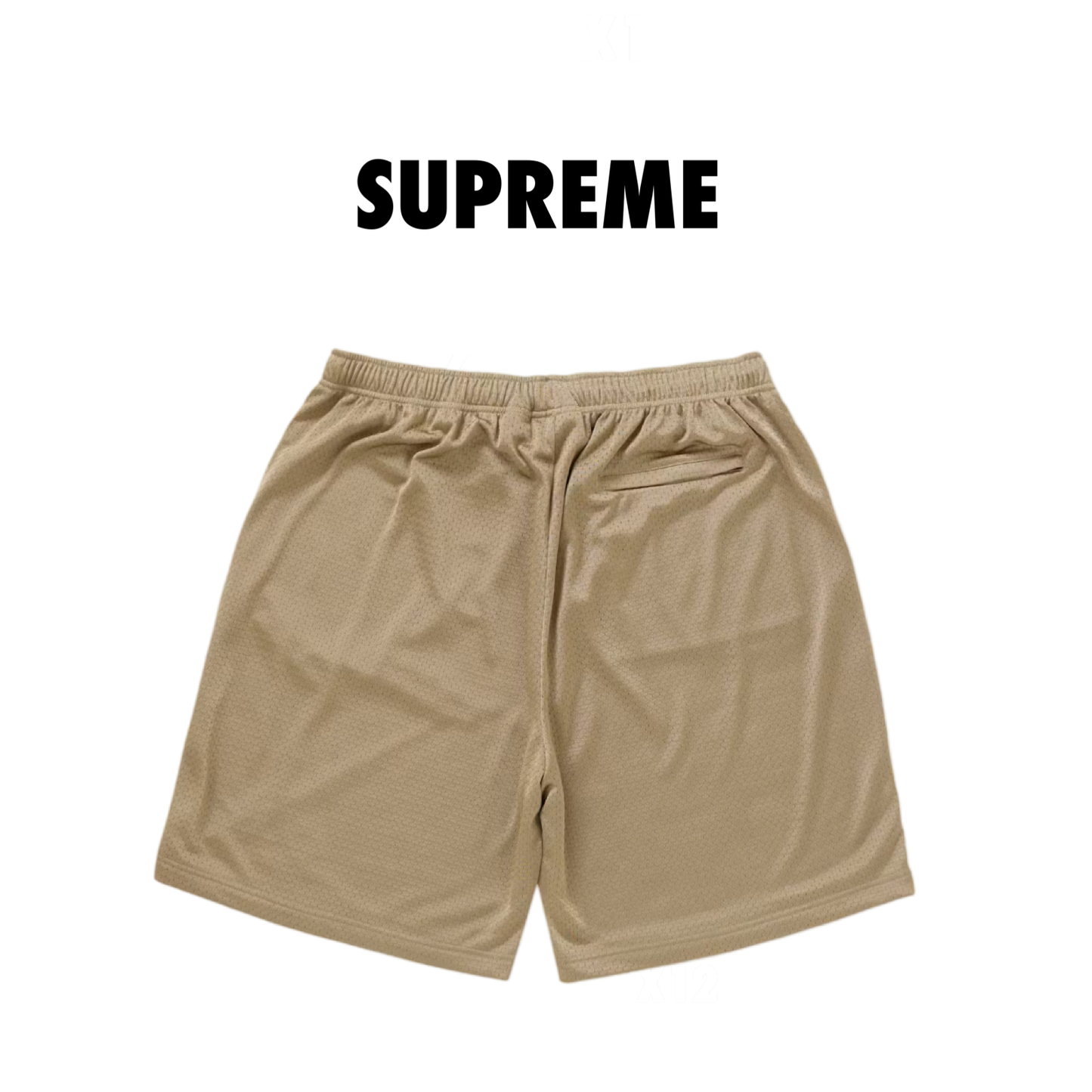 Supreme x Champion Mesh Shorts tan