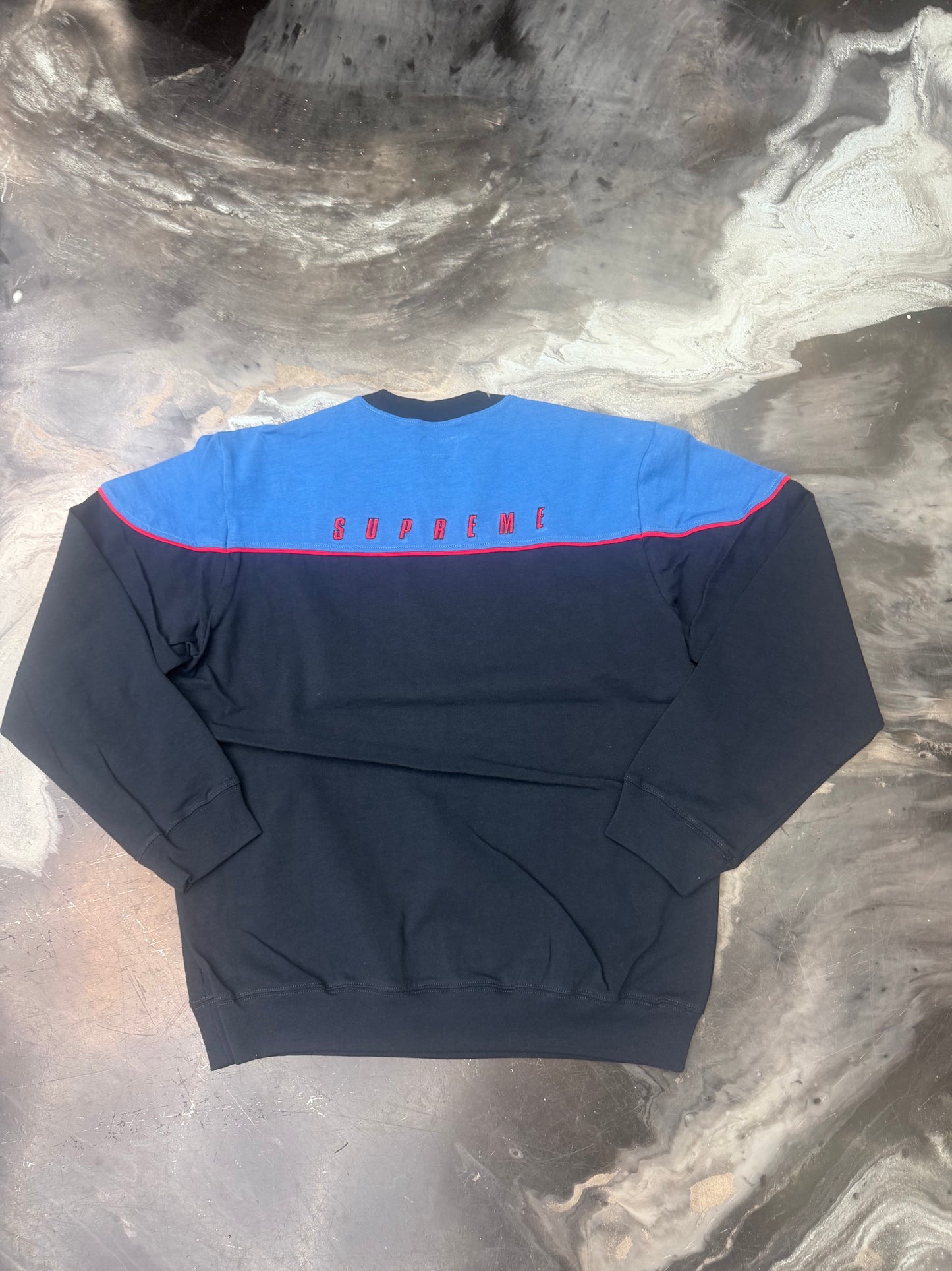 Supreme Yoke Piping L/S Top Navy 2018