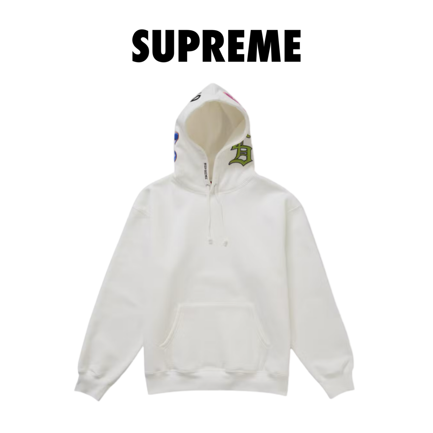 Supreme Multi S Logo Hooded Sweatshirt White