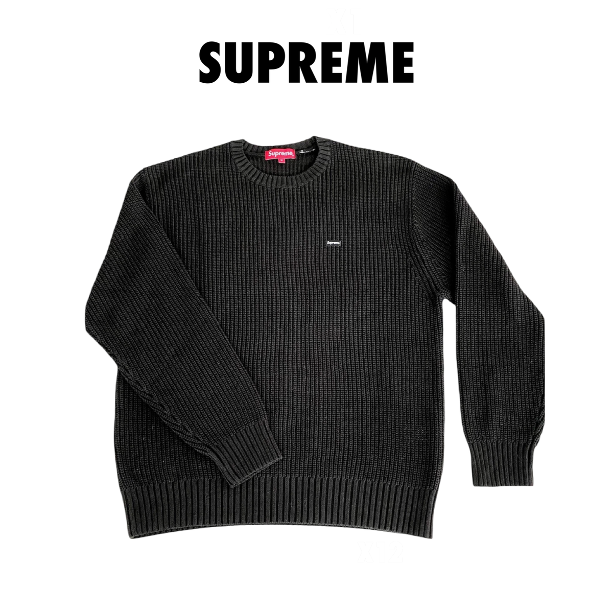 Supreme Textured Small Box Sweater black 2020