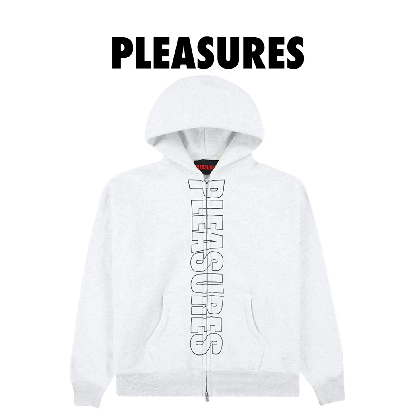 Pleasures Impact Oatmeal Zip Up Hoodie