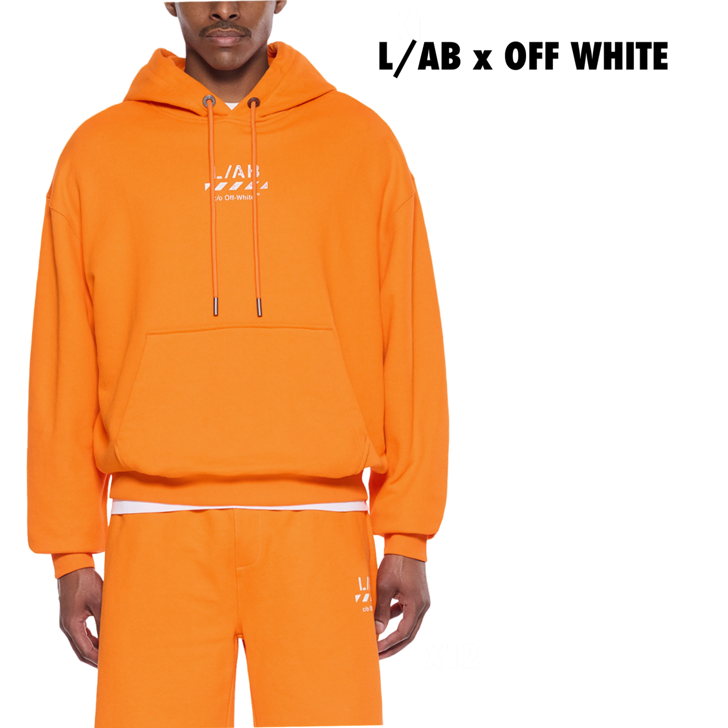 OFF-WHITE L/AB co Hoodie Orange