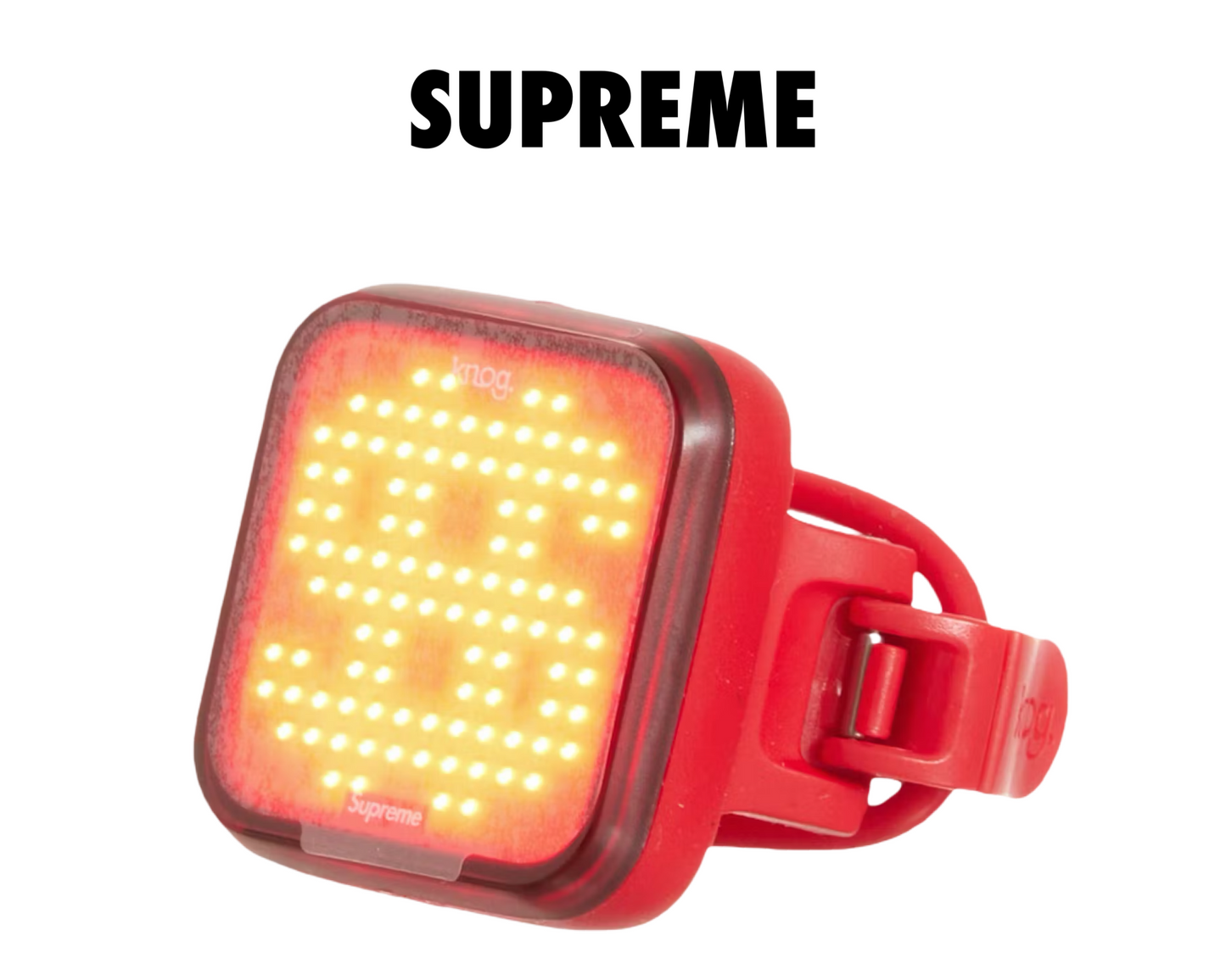 Supreme Knog Blinder Bicycle Lights (Set of 2) red