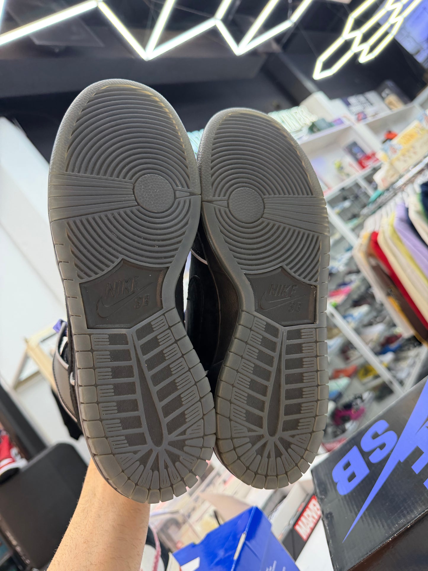 Nike SB Dunk High Black Purple Box