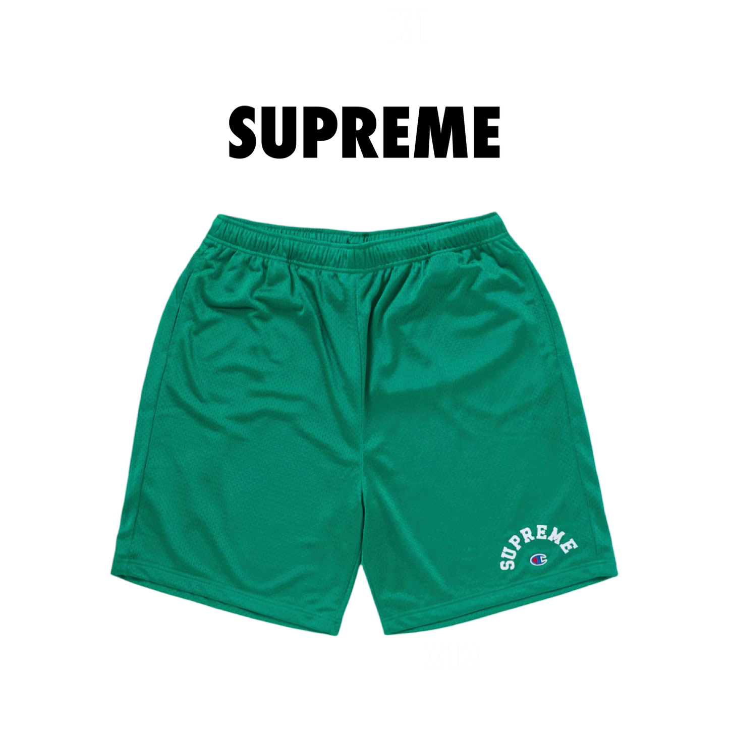 Supreme x Champion Mesh Shorts green
