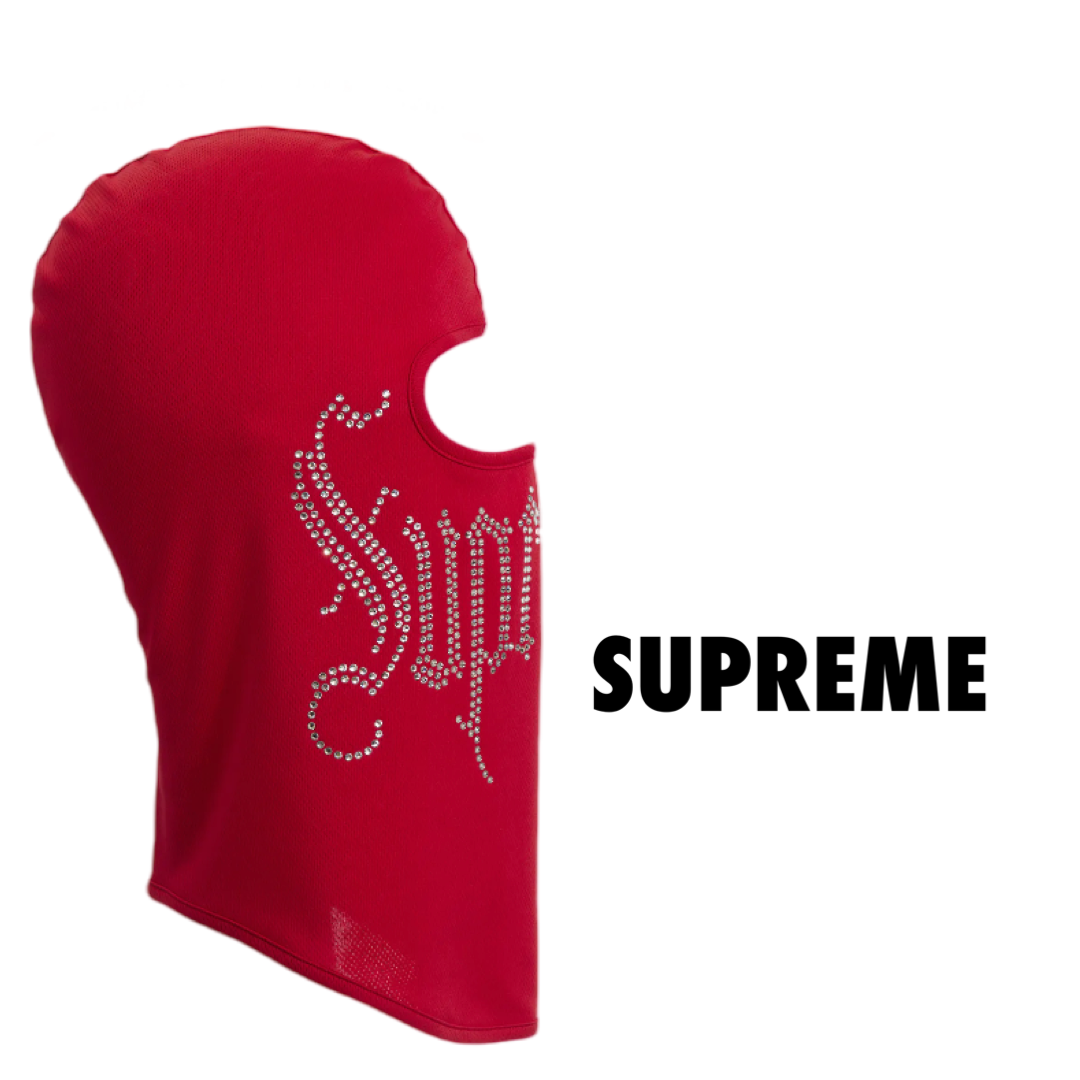 Supreme Rhinestone Balaclava Red