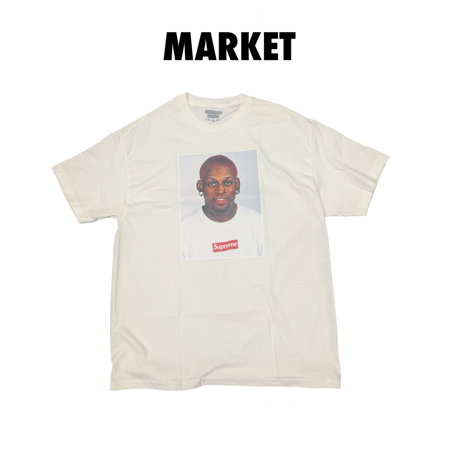 Market Worm Tee Rodman white