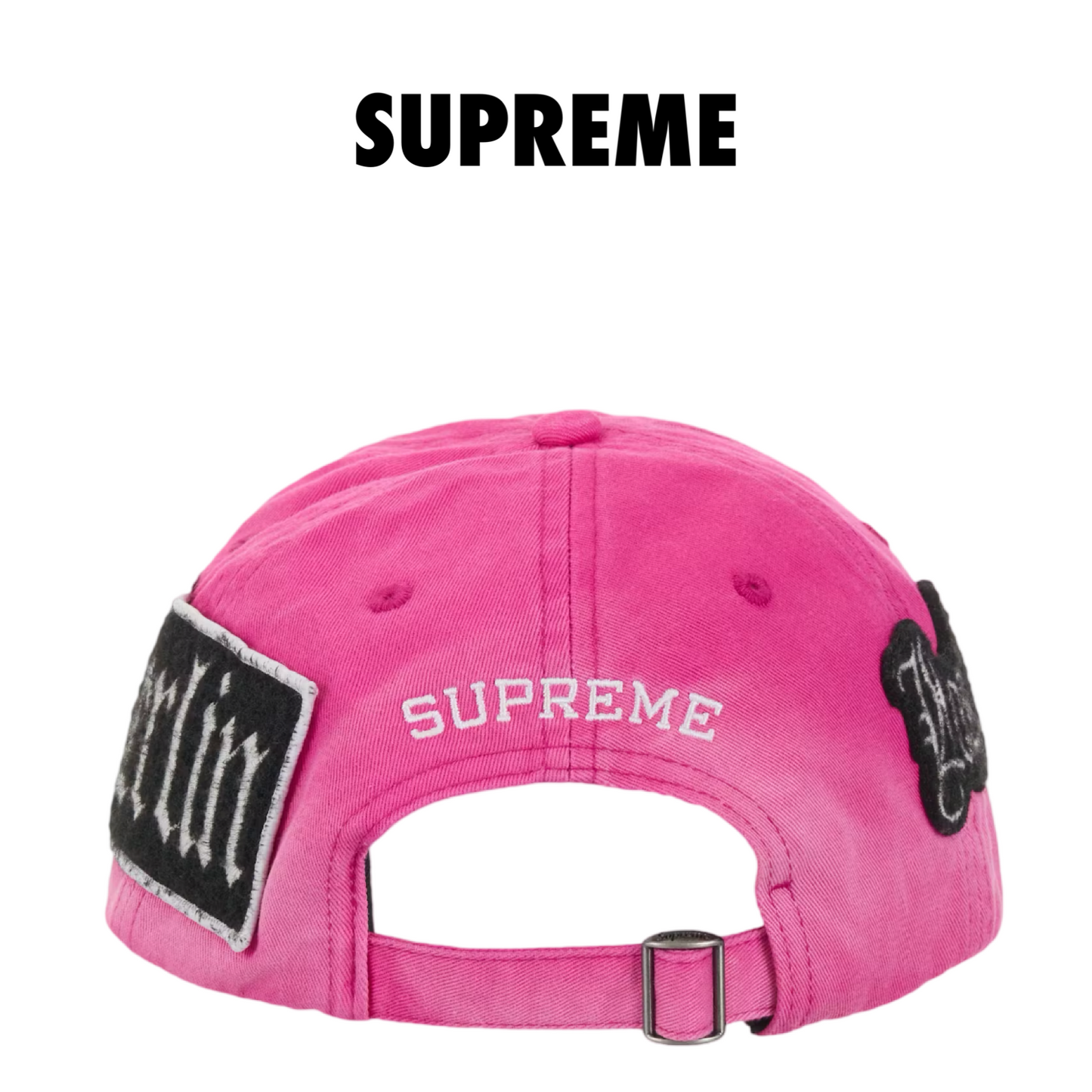 Supreme City Patches 6-Panel Hat pink