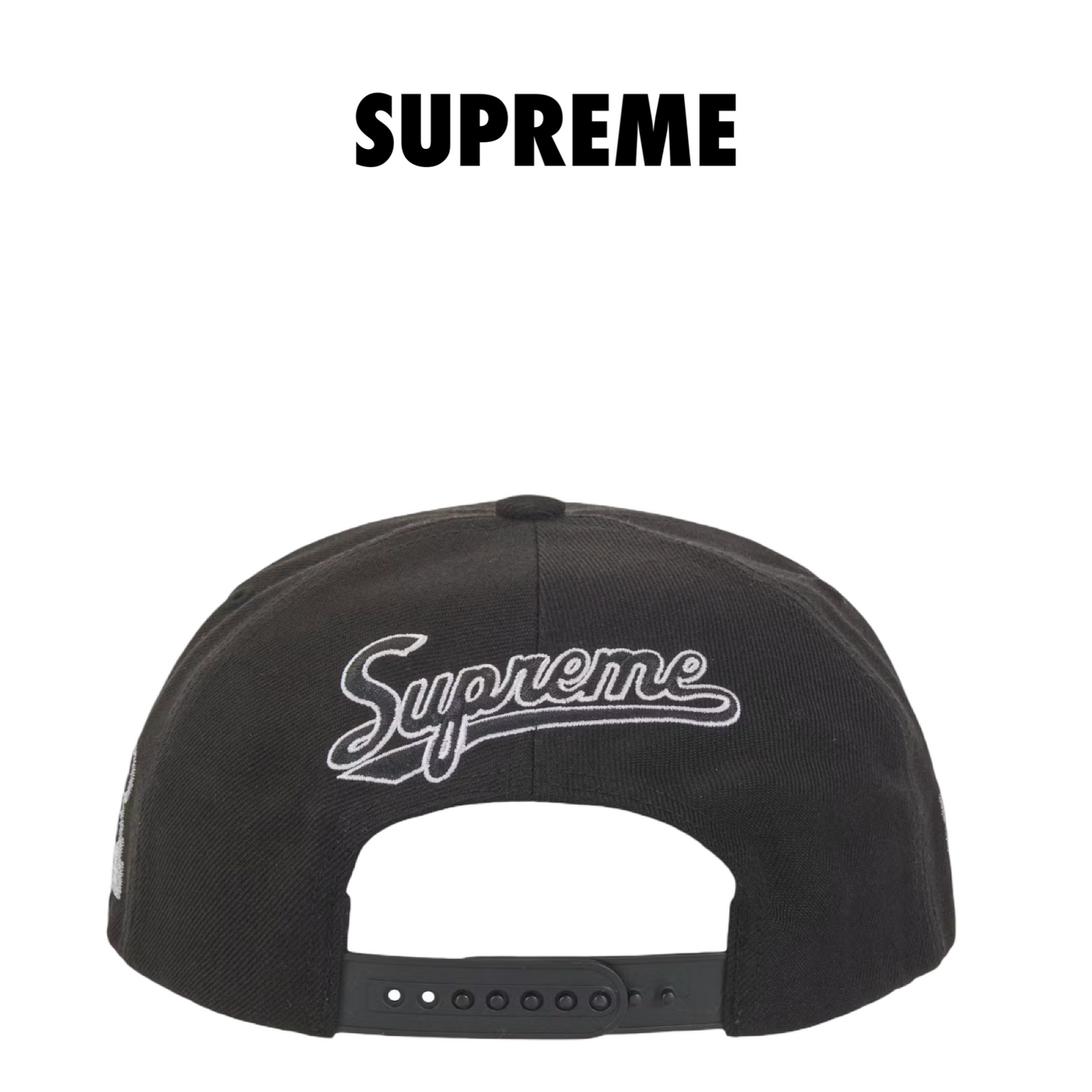 Supreme World Famous S Logo 6- Panel Hat black