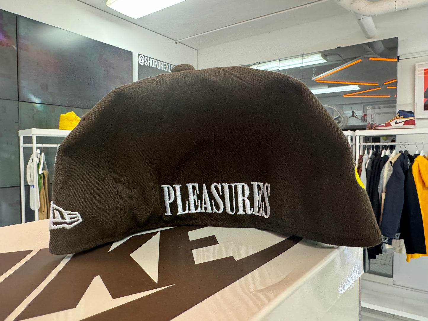 Pleasures x N.E.R.D x New Era 7 3/4 dark brown NERD