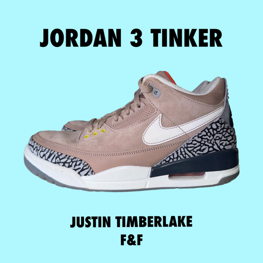 Jordan 3 Tinker JTH Timberlake f&f promo sample