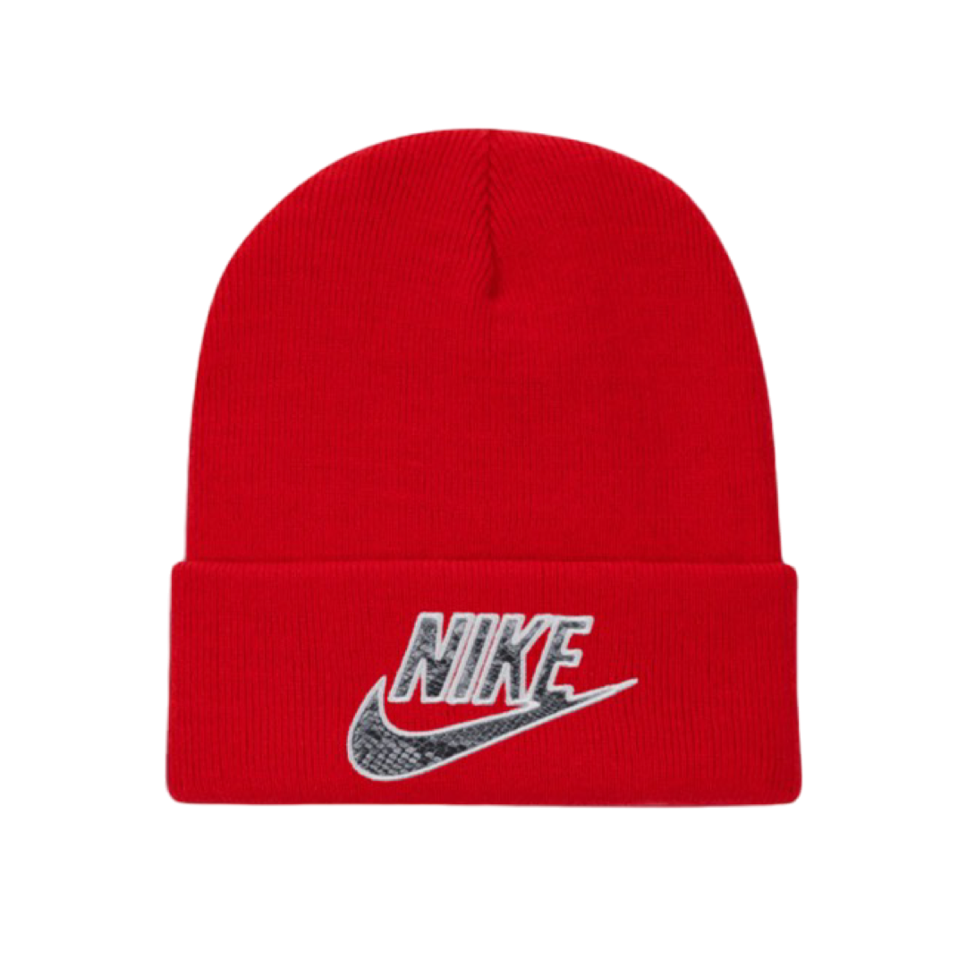Nike x Supreme Snakeskin Beanie Red