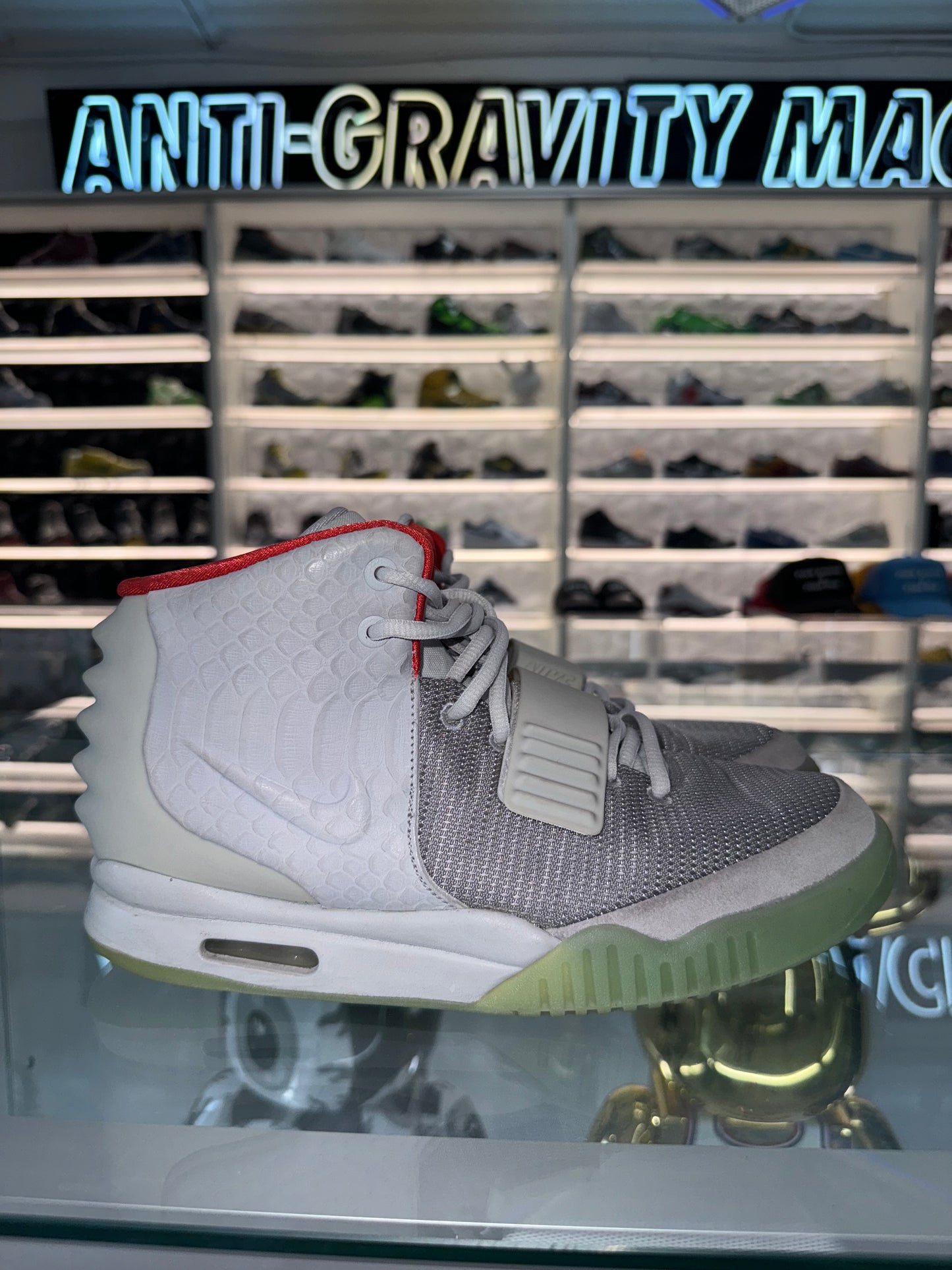 Nike Air Yeezy 2 NRG Pure Platinum 10 worn