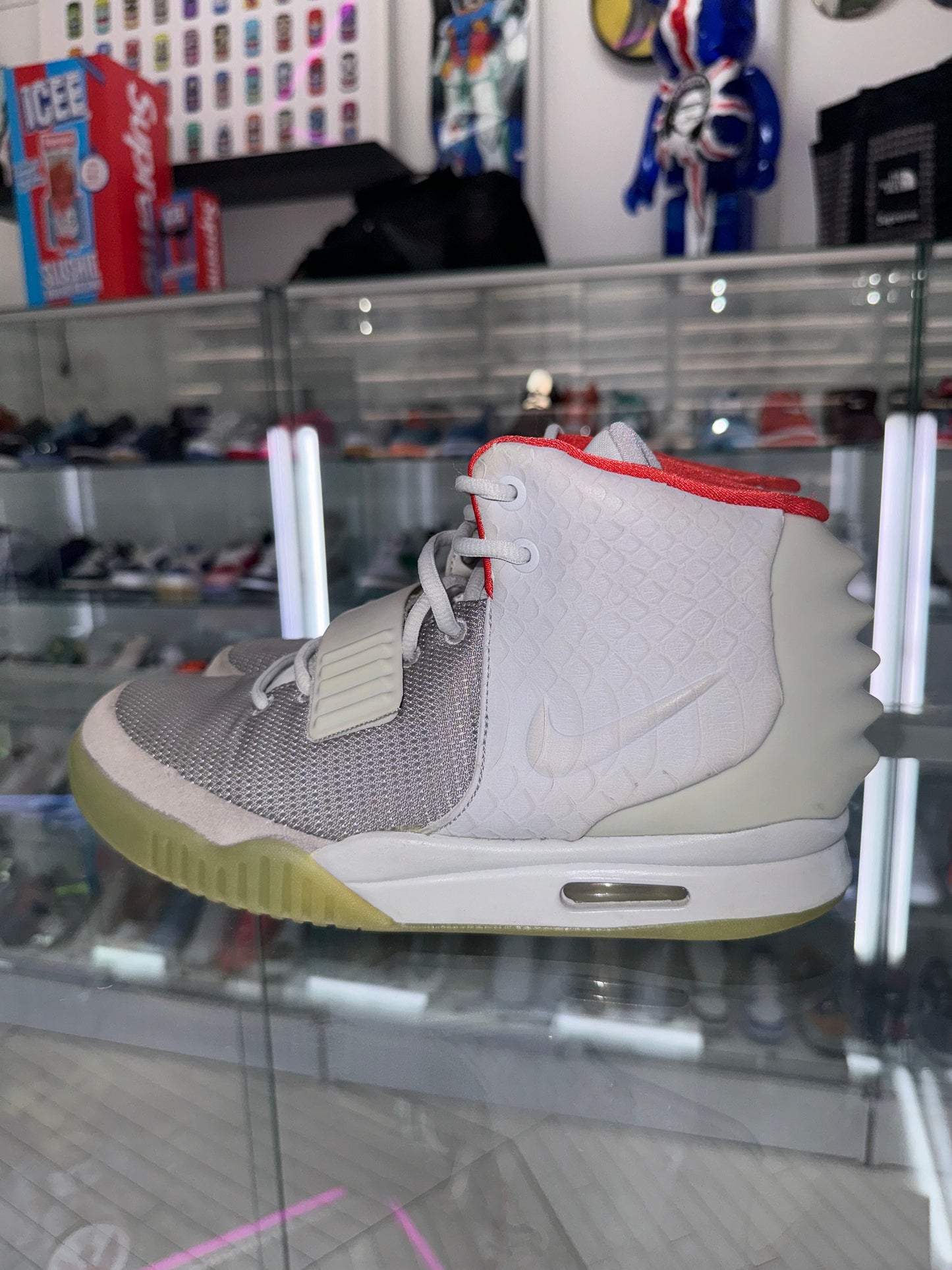 Nike Air Yeezy 2 NRG Pure Platinum 10 worn