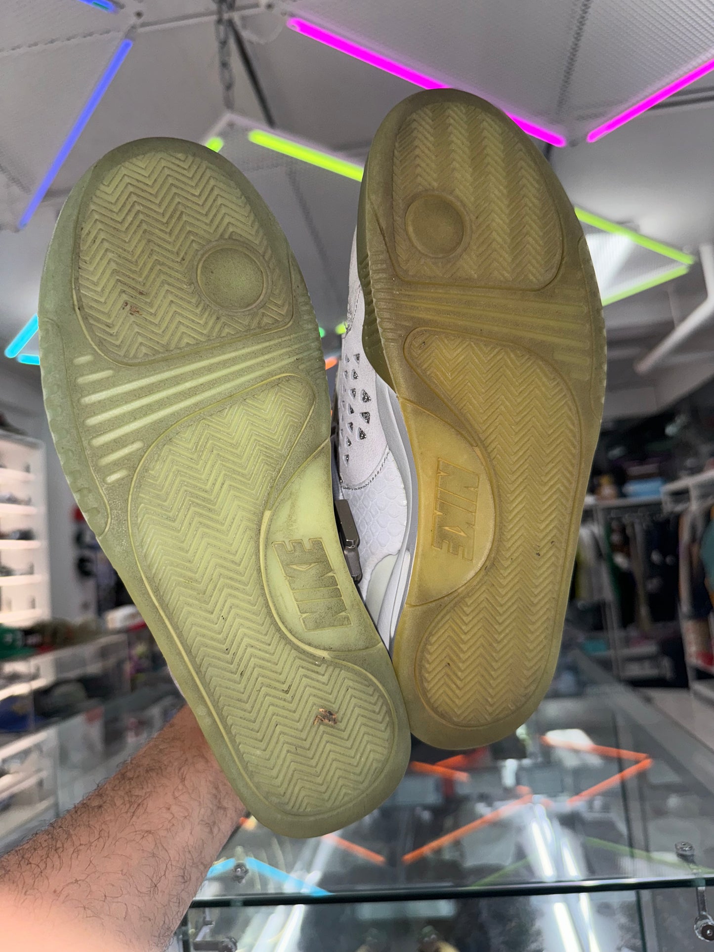 Nike Air Yeezy 2 NRG Pure Platinum 10 worn