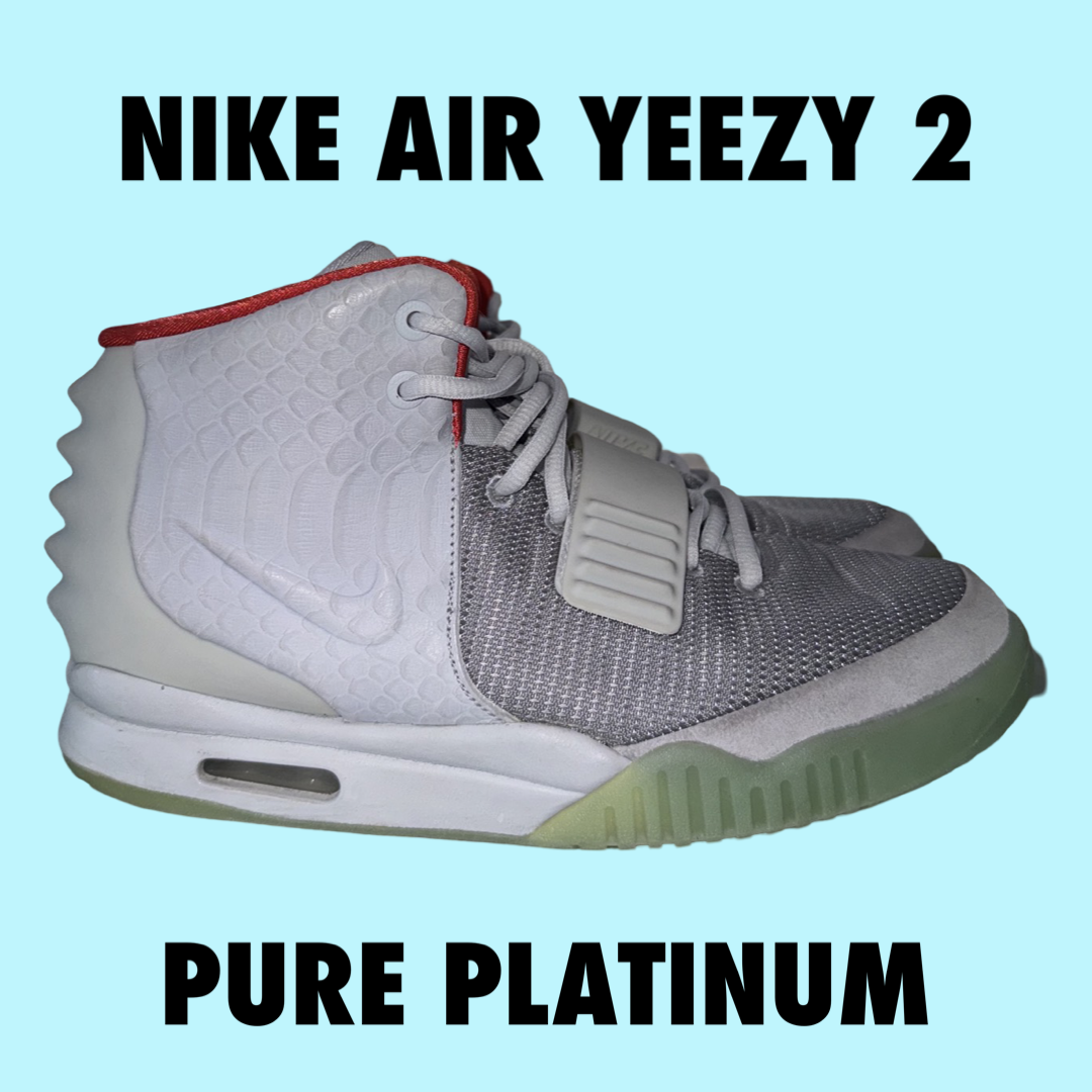Nike Air Yeezy 2 NRG Pure Platinum 10 worn