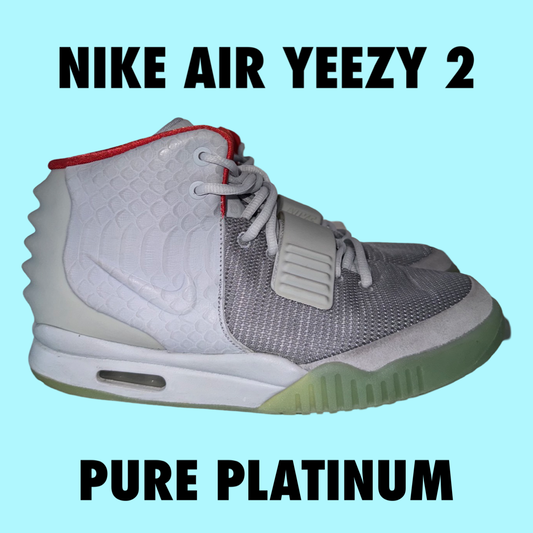 Nike Air Yeezy 2 NRG Pure Platinum 10 worn
