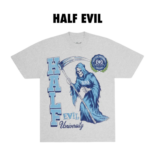 Half Evil Reaper University tee