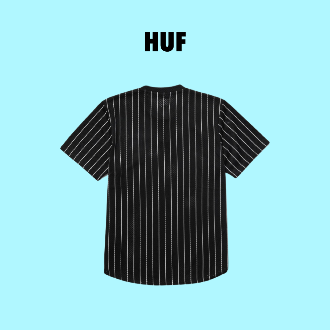 HUF Bronx Henley Tee Black