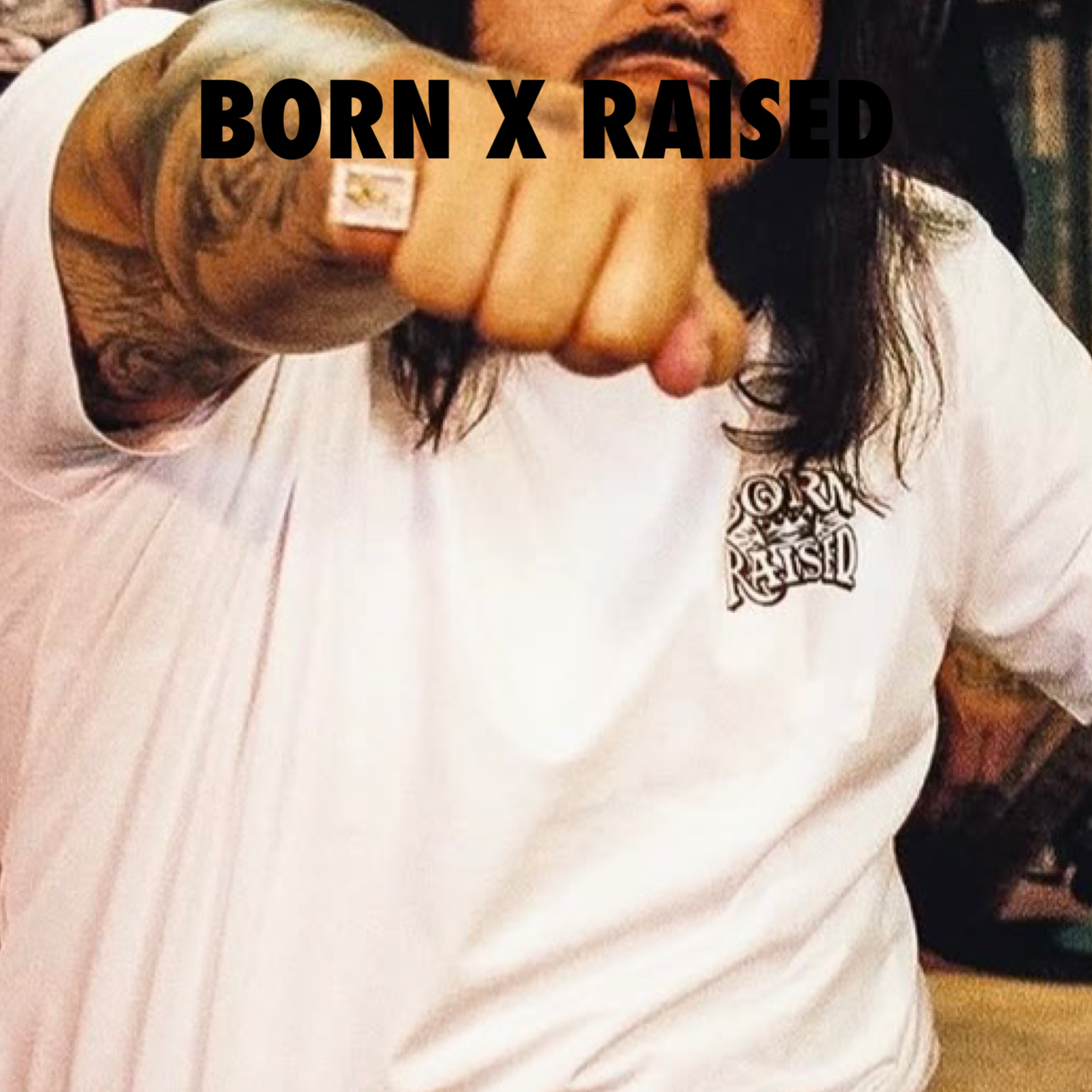 Born x Raises + MR CARTOON Wire Wheels tee white