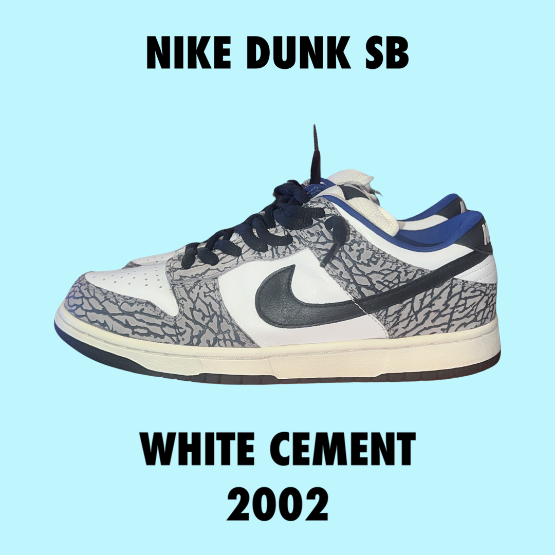 Nike dunk low pro sb supreme white cement sales