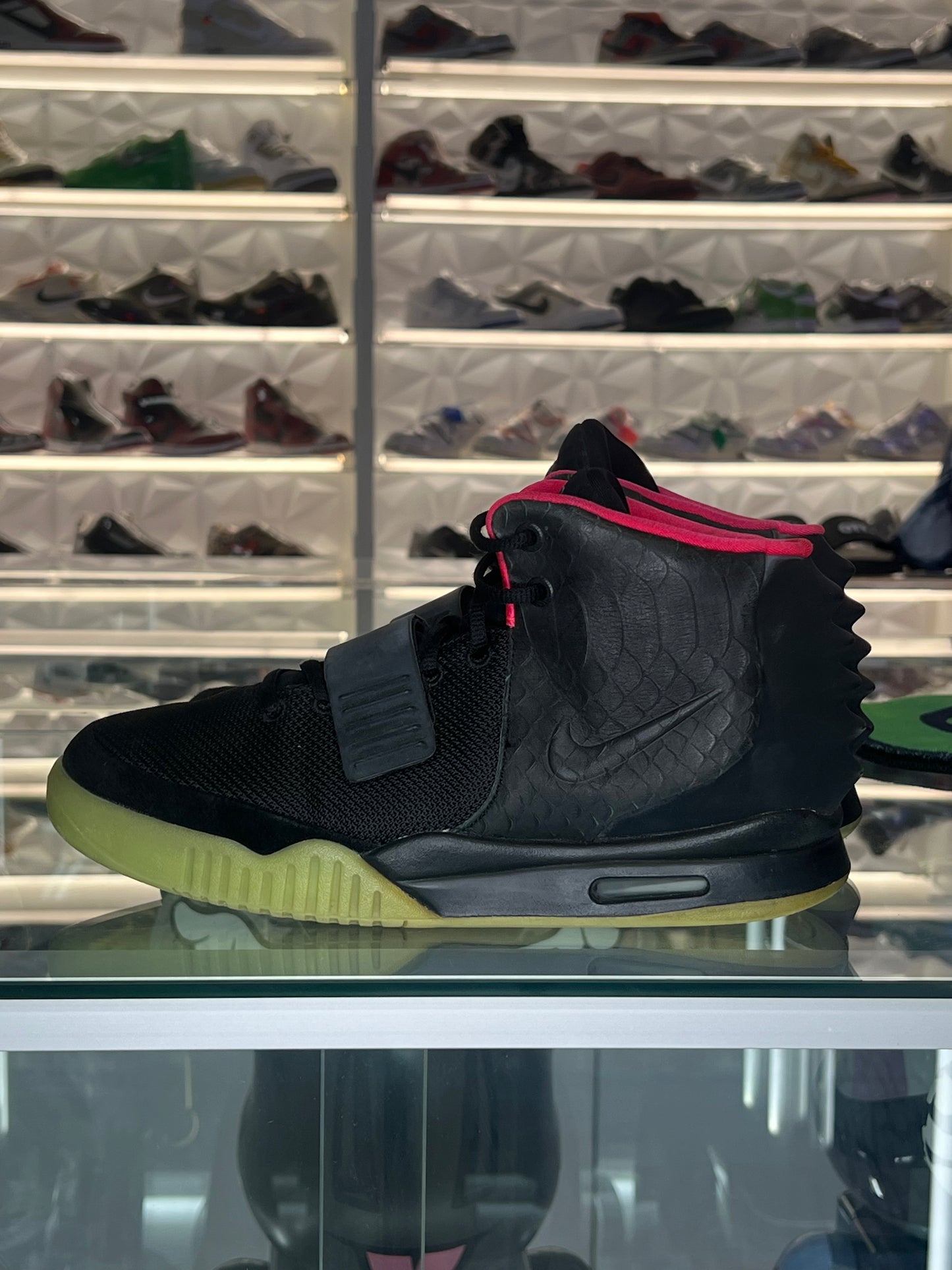 Nike Yeezy 2 Solar Red Worn 9.5